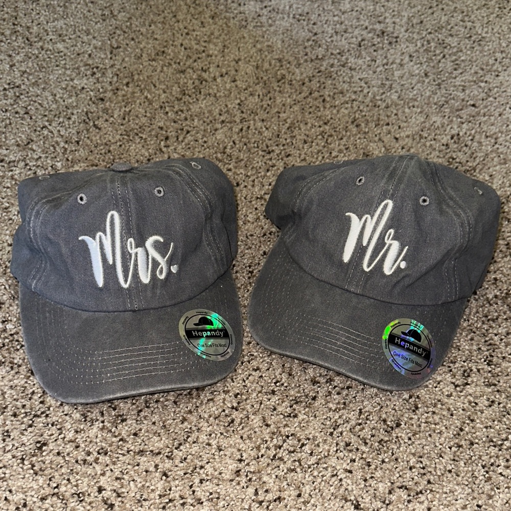 Amazon Gray Mr. and Mrs. Hats